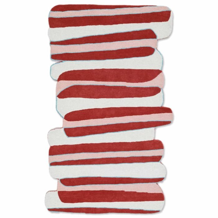 Carpets Trends Red and White Floor Rug